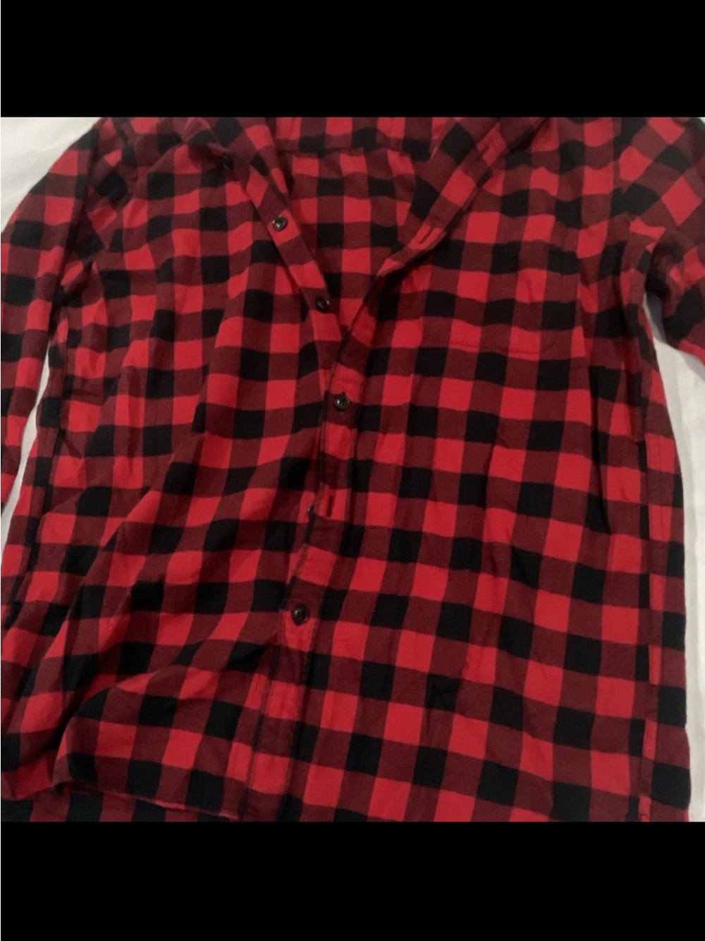 Uniqlo Red and Black Buffalo Plaid Button-Down Shirt - Men - Picture 5 of 5